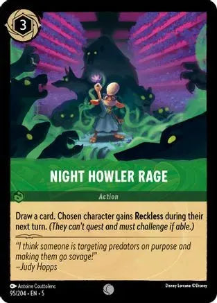 Night Howler Rage (95/204) Cold Foil - Shimmering Skies - Emmett's ToyStop