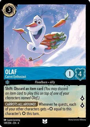 Olaf - Carrot Enthusiast (149/204) Cold Foil - Ursulas Return - Emmett's ToyStop