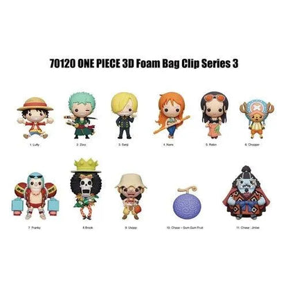 One Piece Series 3 3D Foam Bag Clip - Emmett's ToyStop