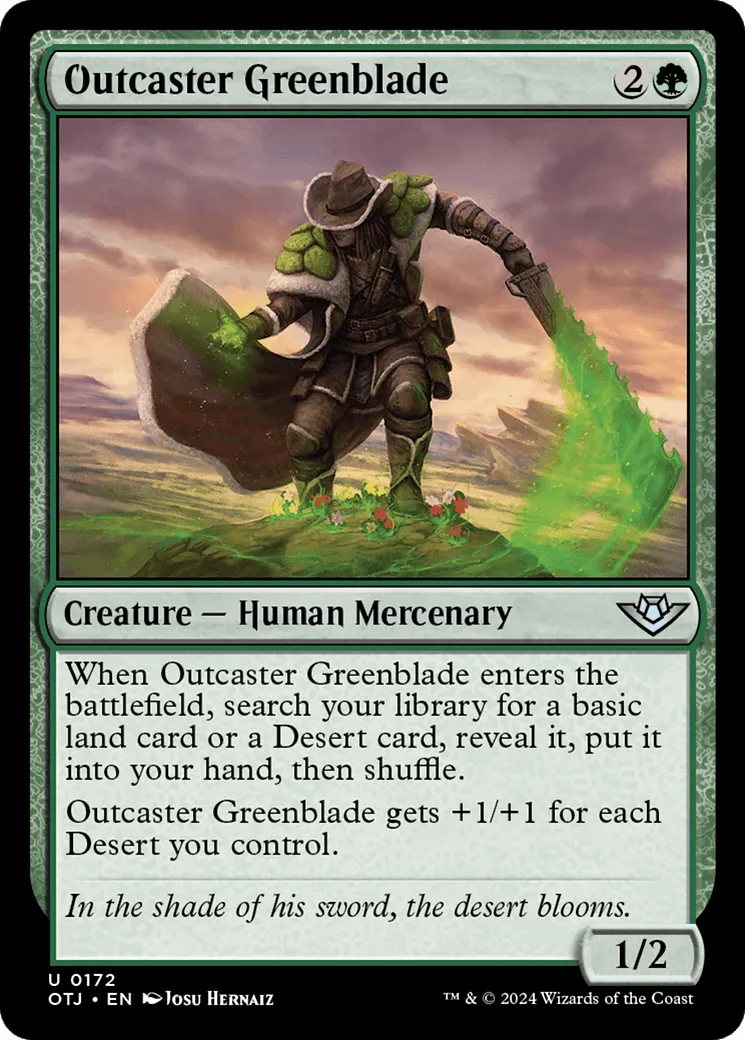 Outcaster Greenblade (OTJ-172) - [Outlaws of Thunder Junction] - Emmett's ToyStop