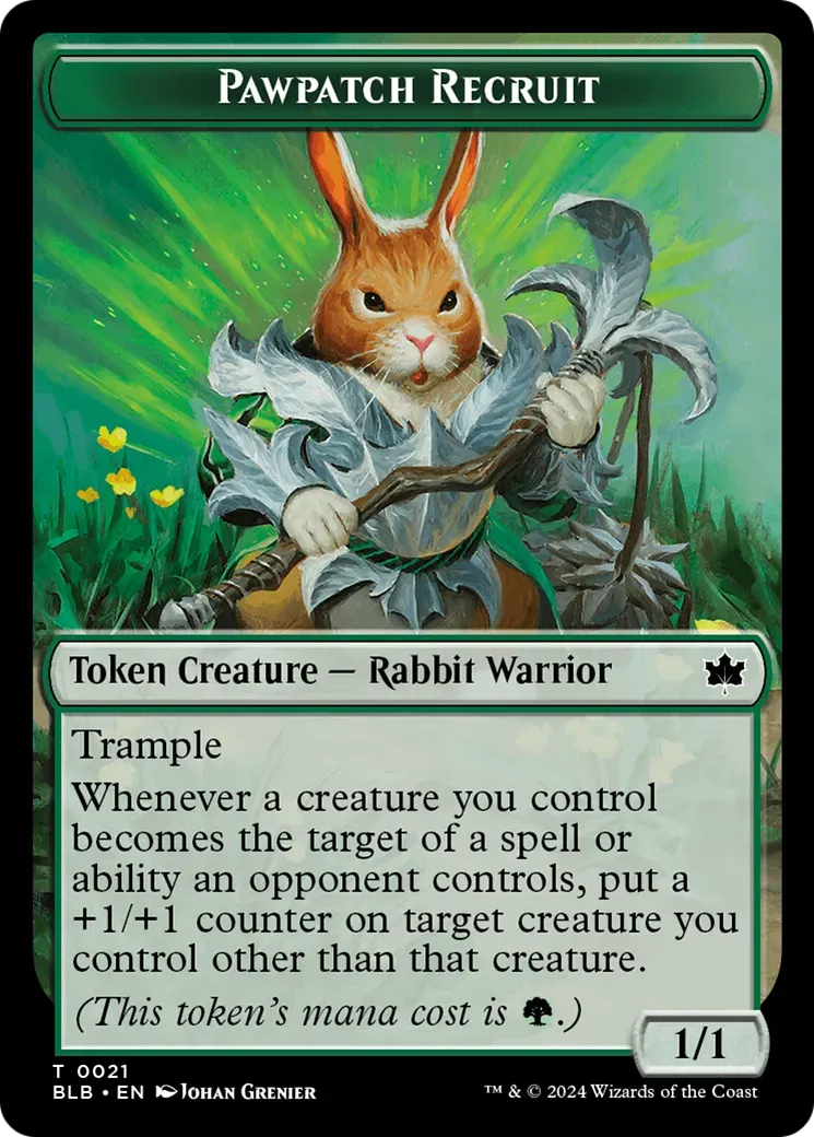 Pawpatch Recruit (TBLB-021) - [Bloomburrow Tokens] Foil - Emmett's ToyStop