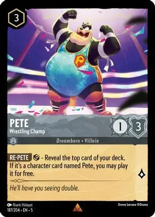 Pete - Wrestling Champ (187/204) Cold Foil - Shimmering Skies - Emmett's ToyStop