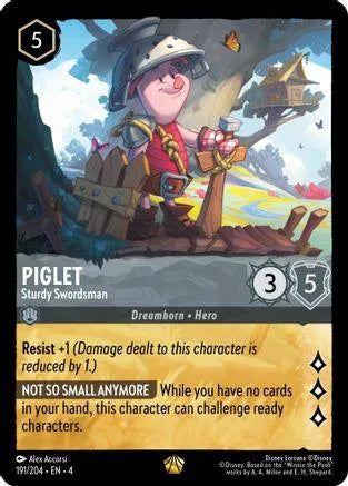 Piglet - Sturdy Swordsman (191/204) Cold Foil - Ursulas Return - Emmett's ToyStop