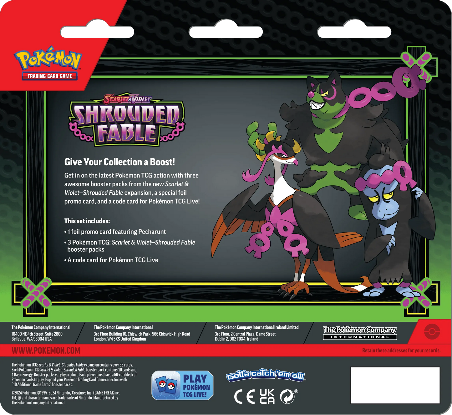 Pokémon TCG: Scarlet & Violet—Shrouded Fable 3-Pack Blister - Emmett's ToyStop