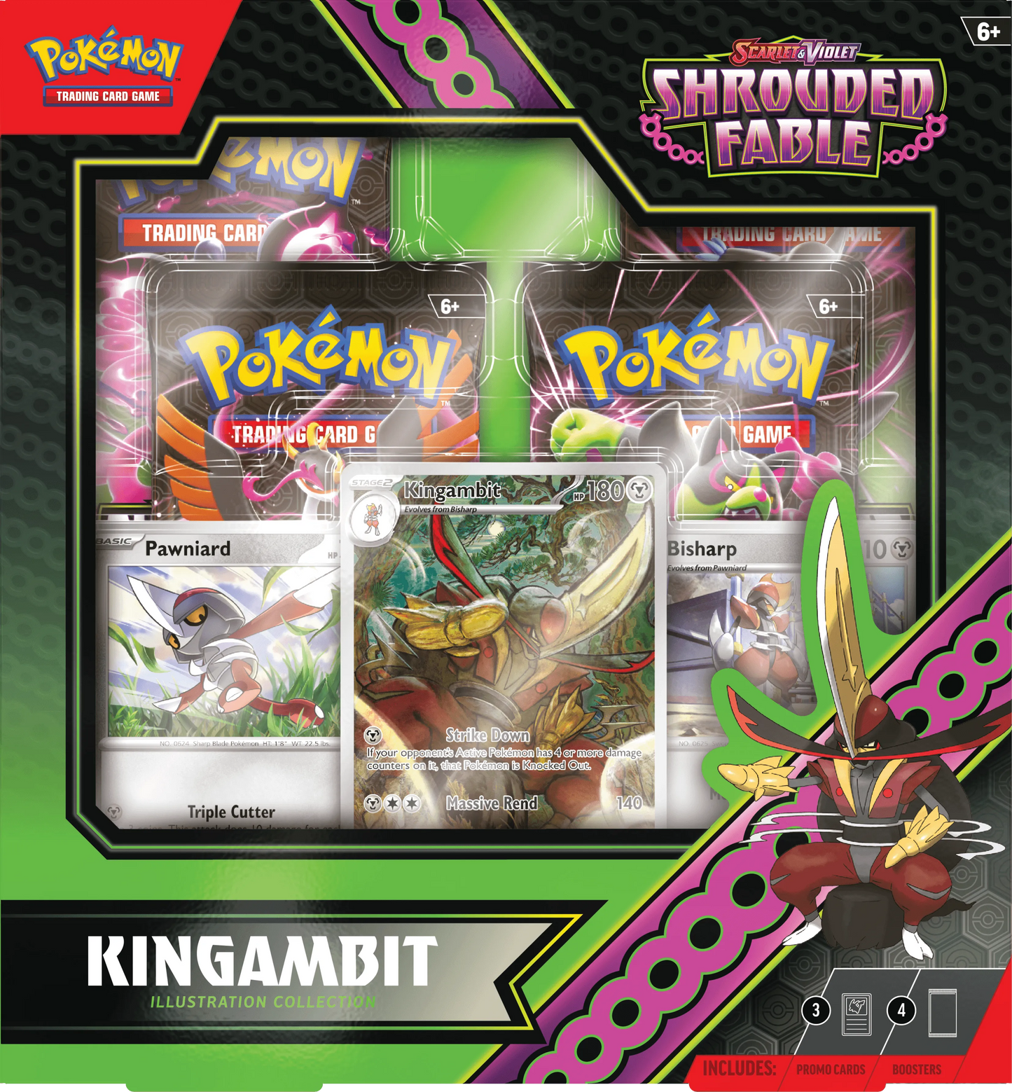 Pokémon TCG: Scarlet & Violet—Shrouded Fable Kingambit Illustration Collection - Emmett's ToyStop