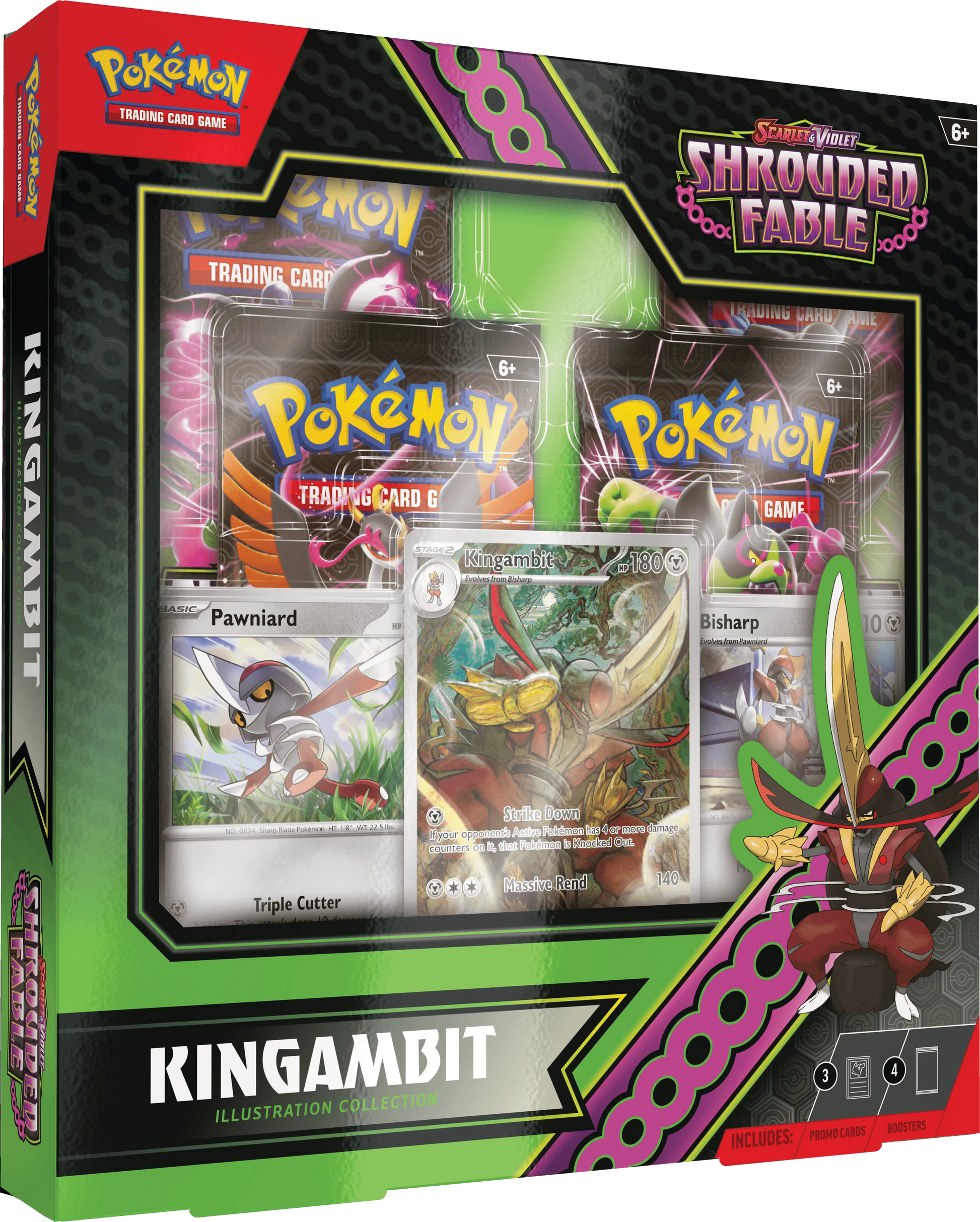 Pokémon TCG: Scarlet & Violet—Shrouded Fable Kingambit Illustration Collection - Emmett's ToyStop