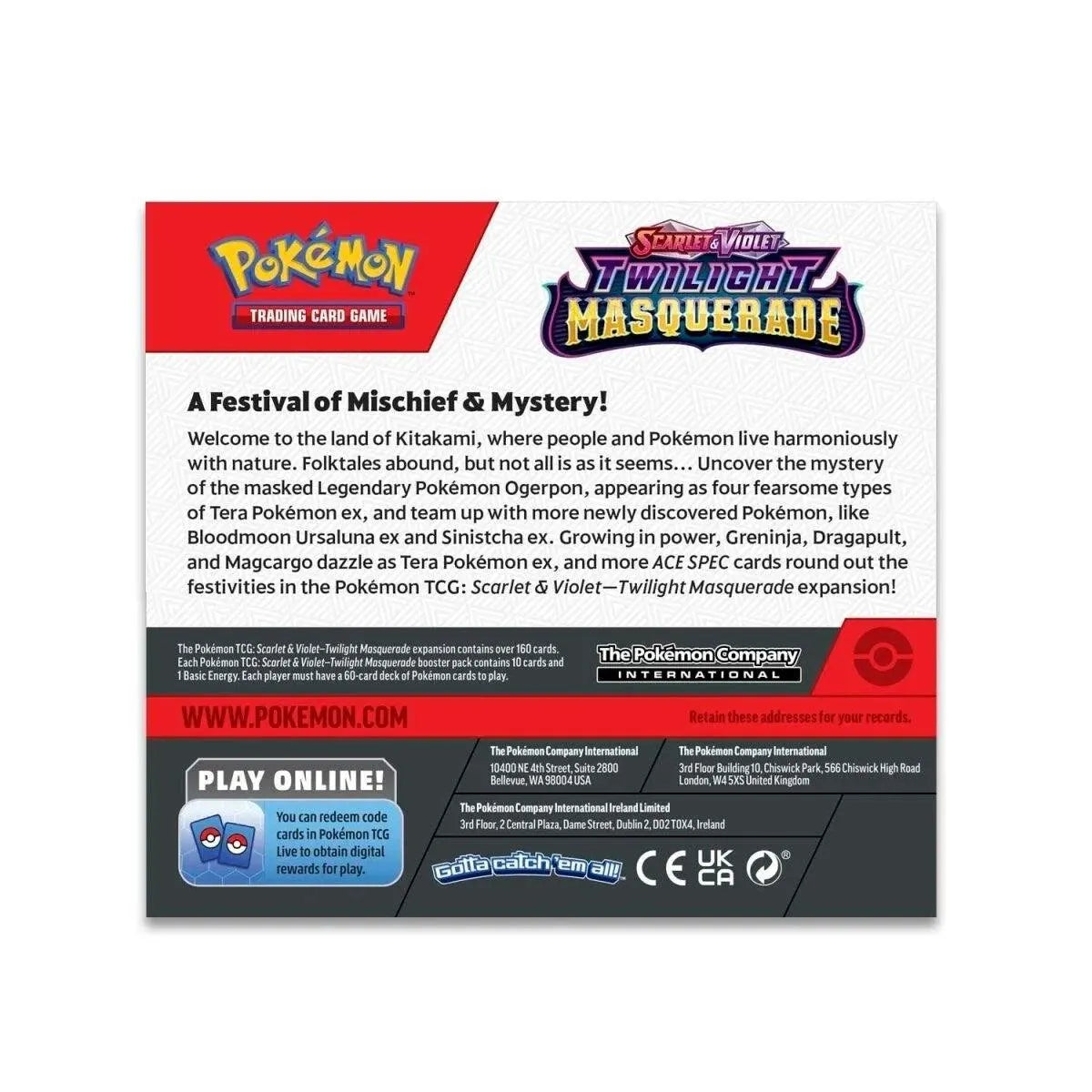 Pokémon TCG: Scarlet & Violet—Twilight Masquerade | Booster Box - Emmett's ToyStop