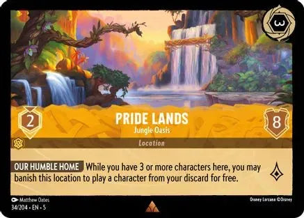 Pride Lands - Jungle Oasis (34/204) Cold Foil - Shimmering Skies - Emmett's ToyStop