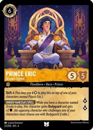 Prince Eric - Ursula's Groom (22/204) Cold Foil - Ursulas Return - Emmett's ToyStop