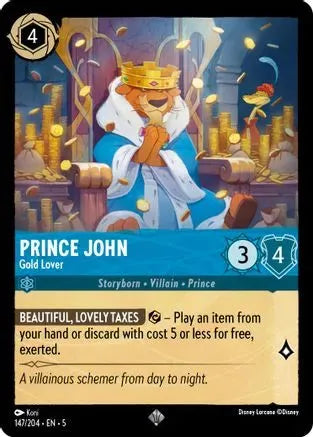 Prince John - Gold Lover (147/204) Cold Foil - Shimmering Skies - Emmett's ToyStop