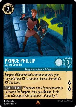 Prince Phillip - Gallant Defender (152/204) Cold Foil - Ursulas Return - Emmett's ToyStop