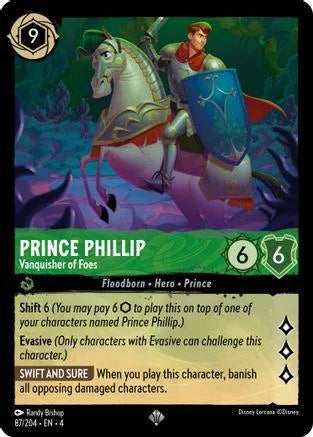 Prince Phillip - Vanquisher of Foes (87/204) Cold Foil - Ursulas Return - Emmett's ToyStop