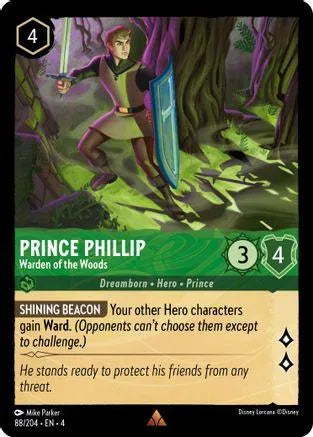 Prince Phillip - Warden of the Woods (88/204) Cold Foil - Ursulas Return - Emmett's ToyStop