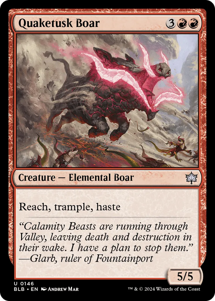 Quaketusk Boar (BLB-146) - [Bloomburrow] Foil - Emmett's ToyStop