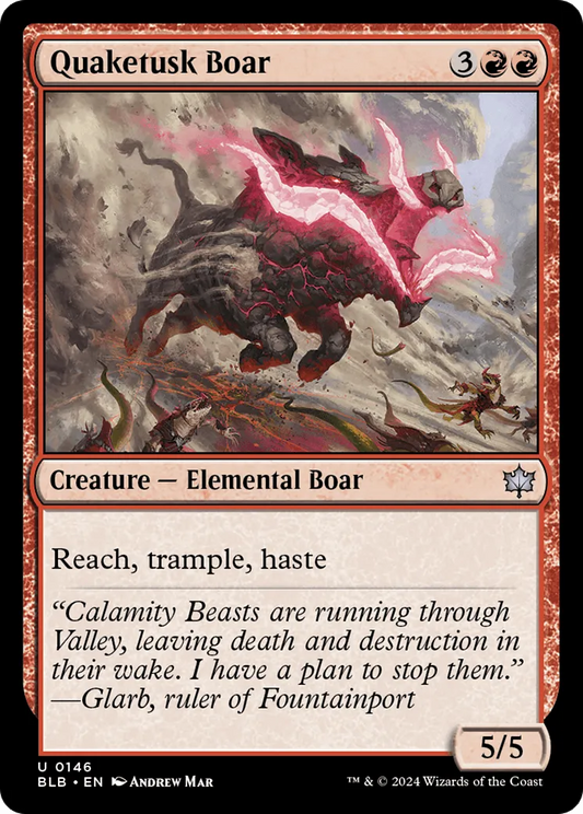 Quaketusk Boar (BLB-146) - [Bloomburrow] Foil - Emmett's ToyStop