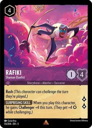 Rafiki - Shaman Duelist (55/204) - Shimmering Skies - Emmett's ToyStop