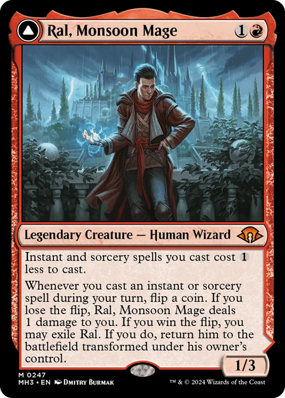 Ral, Monsoon Mage // Ral, Leyline Prodigy (MH3-247) - [Modern Horizons 3] - Emmett's ToyStop