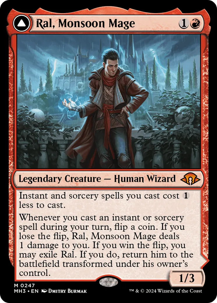 Ral, Monsoon Mage // Ral, Leyline Prodigy (MH3-247) - [Modern Horizons 3] - Emmett's ToyStop