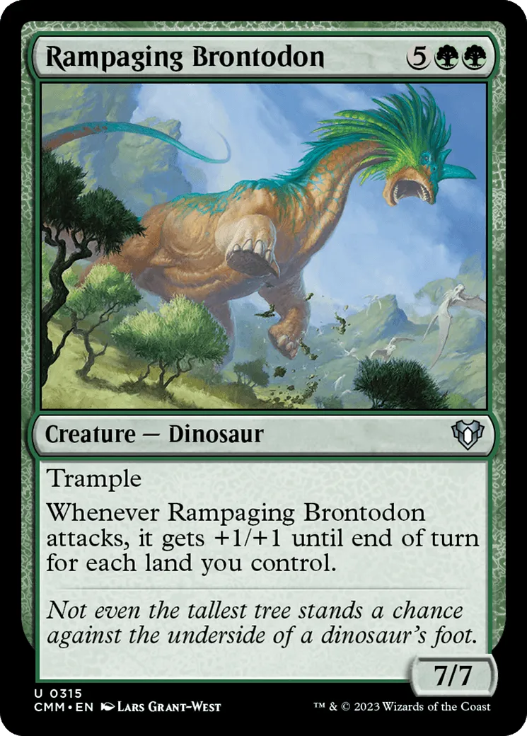 Rampaging Brontodon [Commander Masters] - Emmett's ToyStop