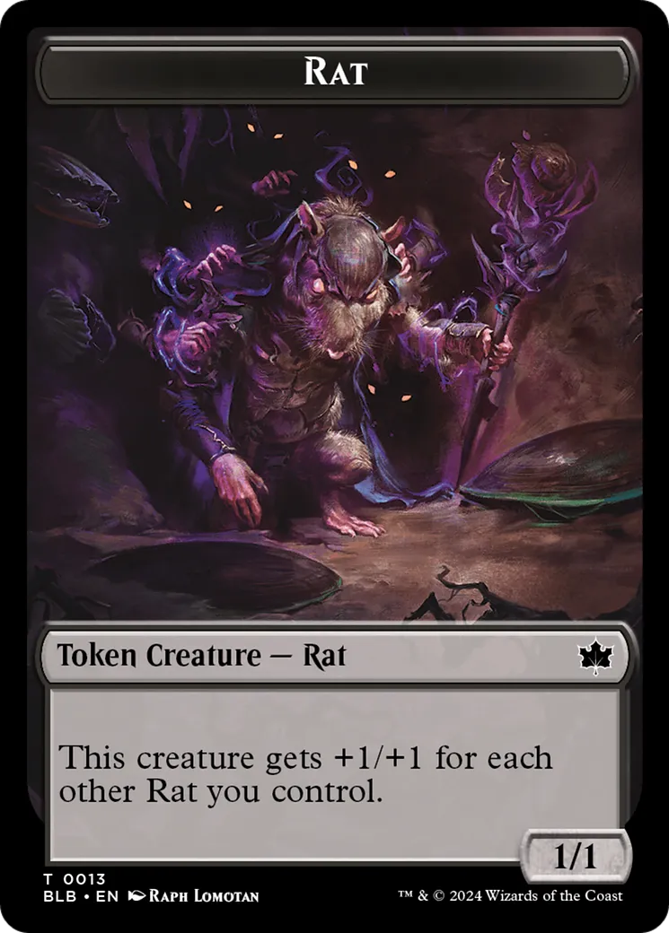 Rat (TBLB-013) - [Bloomburrow Tokens] - Emmett's ToyStop