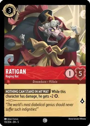 Ratigan - Raging Rat (113/204) Cold Foil - Shimmering Skies - Emmett's ToyStop