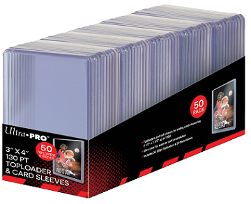 Ultra PRO | 3" x 4" 130 PT Toploaders with 50 Sleeves (50ct)