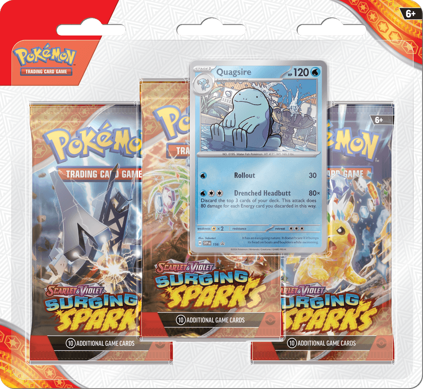 Scarlet & Violet: Surging Sparks - 3-Pack Blister (Quagsire) (PRE-ORDER)