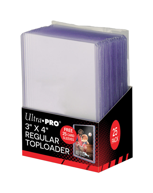 Ultra PRO | 3" x 4" Regular Toploaders with 25 Sleeves (25ct)