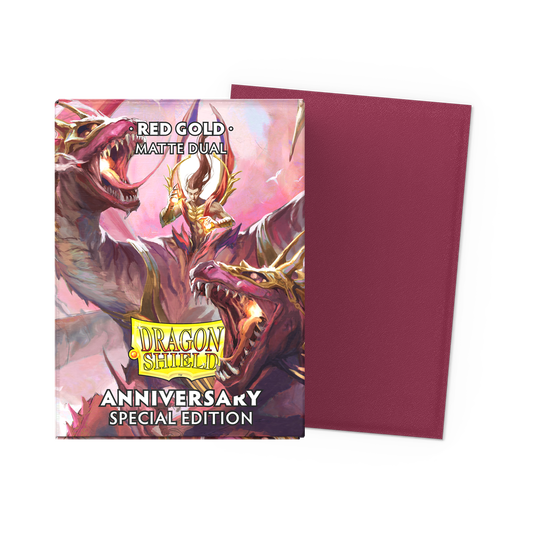 Dragon Shield - 100ct Standard Size - Dual Matte Special Anniversary Edition Red/Gold