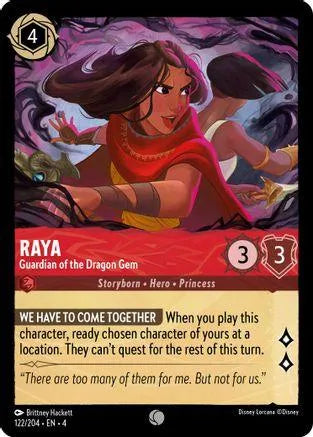 Raya - Guardian of the Dragon Gem (122/204) Cold Foil - Ursulas Return - Emmett's ToyStop