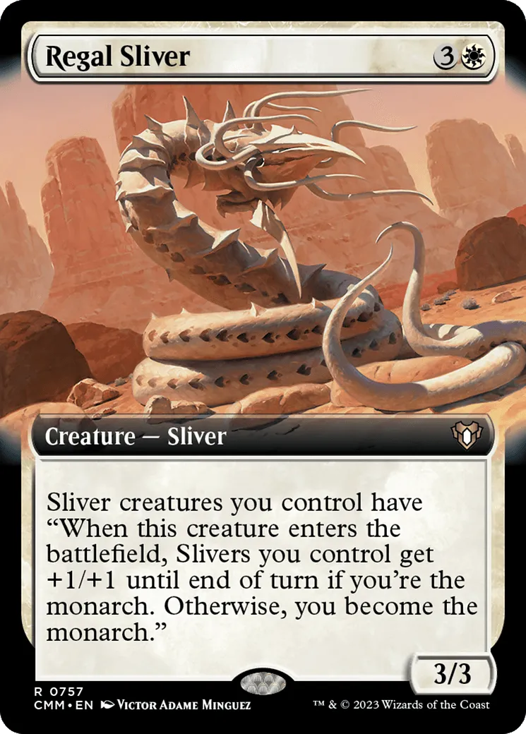 Regal Sliver (Extended Art) [Commander Masters] - Emmett's ToyStop