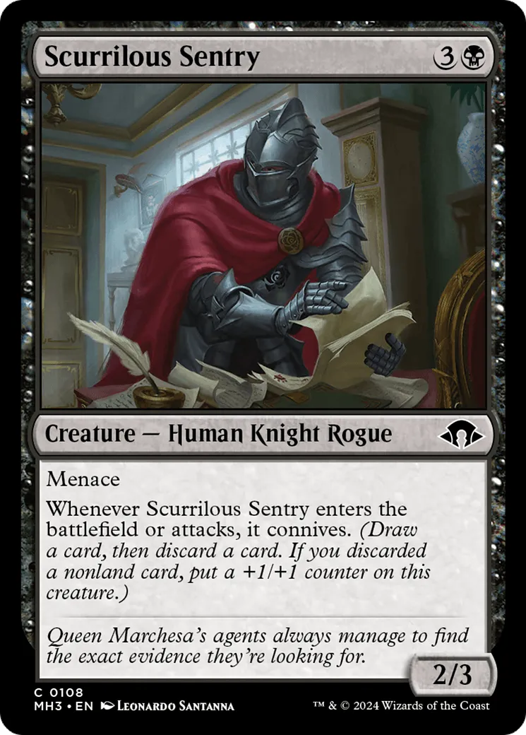 Scurrilous Sentry (MH3-108) - [Modern Horizons 3] - Emmett's ToyStop