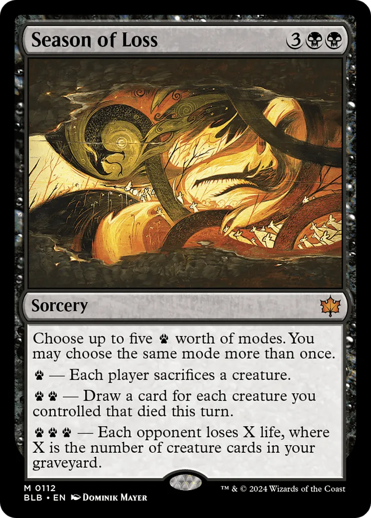 Season of Loss (BLB-112) - [Bloomburrow] Foil - Emmett's ToyStop