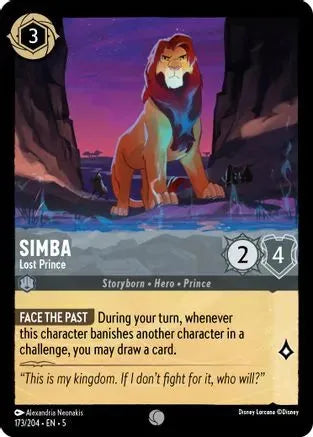 Simba - Lost Prince (173/204) Cold Foil - Shimmering Skies - Emmett's ToyStop