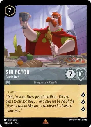 Sir Ector - Castle Lord (188/204) Cold Foil - Shimmering Skies - Emmett's ToyStop