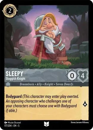 Sleepy - Sluggish Knight (177/204) Cold Foil - Shimmering Skies - Emmett's ToyStop