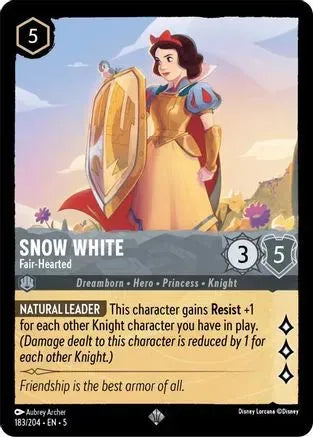 Snow White - Fair-Hearted (183/204) Cold Foil - Shimmering Skies - Emmett's ToyStop