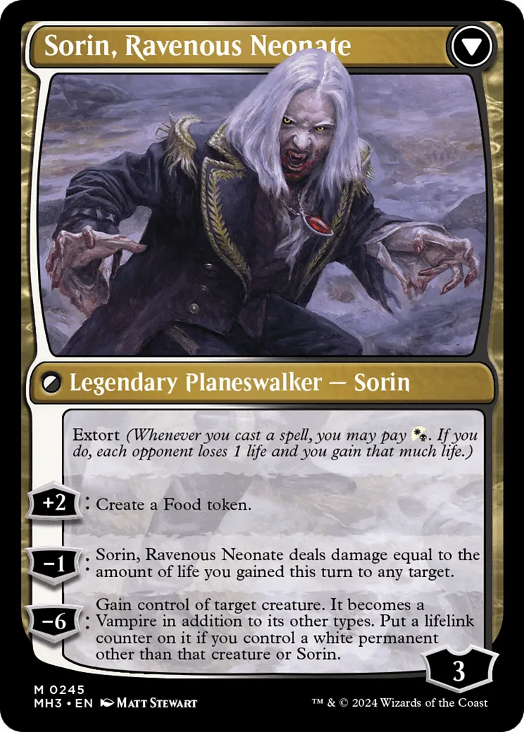 Sorin of House Markov // Sorin, Ravenous Neonate (MH3-245) - [Modern Horizons 3] - Emmett's ToyStop