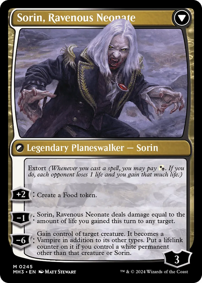 Sorin of House Markov // Sorin, Ravenous Neonate (MH3-245) - [Modern Horizons 3] - Emmett's ToyStop