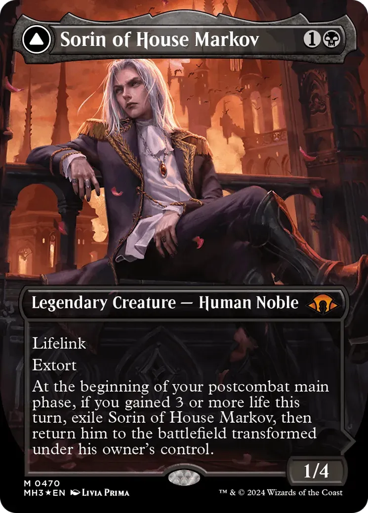 Sorin of House Markov // Sorin, Ravenous Neonate (MH3-470) - [Modern Horizons 3] (Borderless) Foil - Emmett's ToyStop