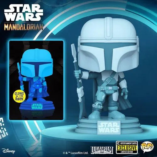 Star Wars: The Mandalorian Hologram Glow-in-the-Dark Funko POP! Vinyl Figure - Entertainment Earth Exclusive - Emmett's ToyStop