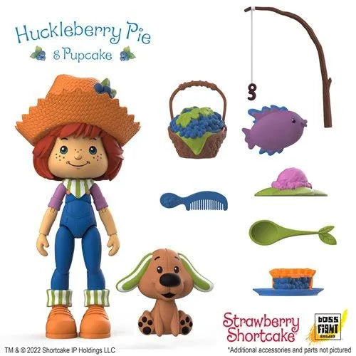 Strawberry Shortcake Wave 1 Huckleberry Pie and Pupcake Action Figure - Emmett's ToyStop