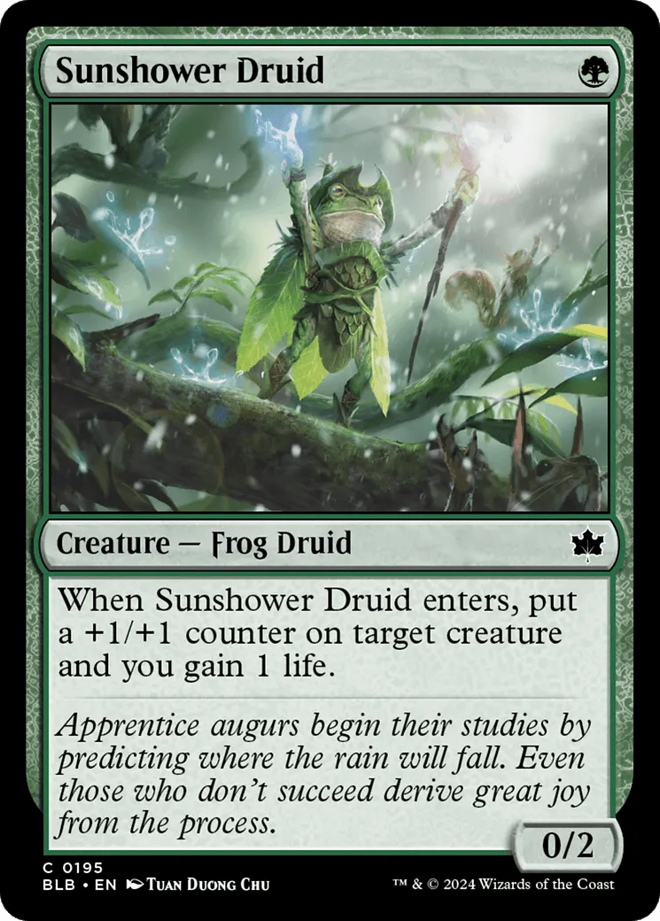 Sunshower Druid (BLB-195) - [Bloomburrow] Foil - Emmett's ToyStop