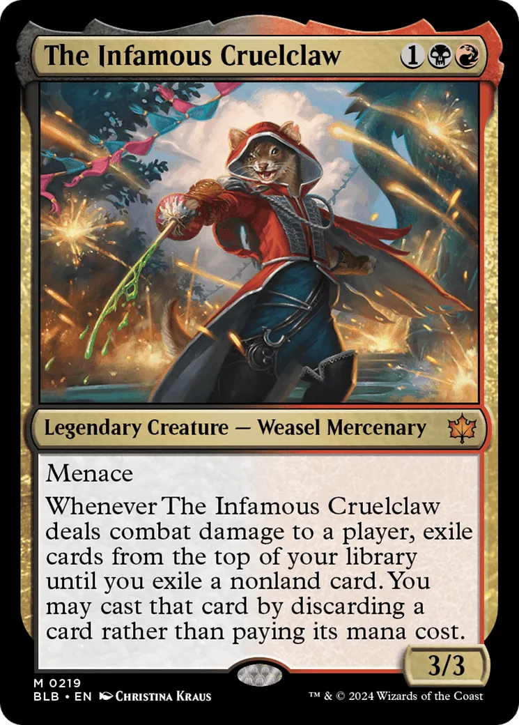 The Infamous Cruelclaw (BLB-219) - [Bloomburrow] Foil - Emmett's ToyStop