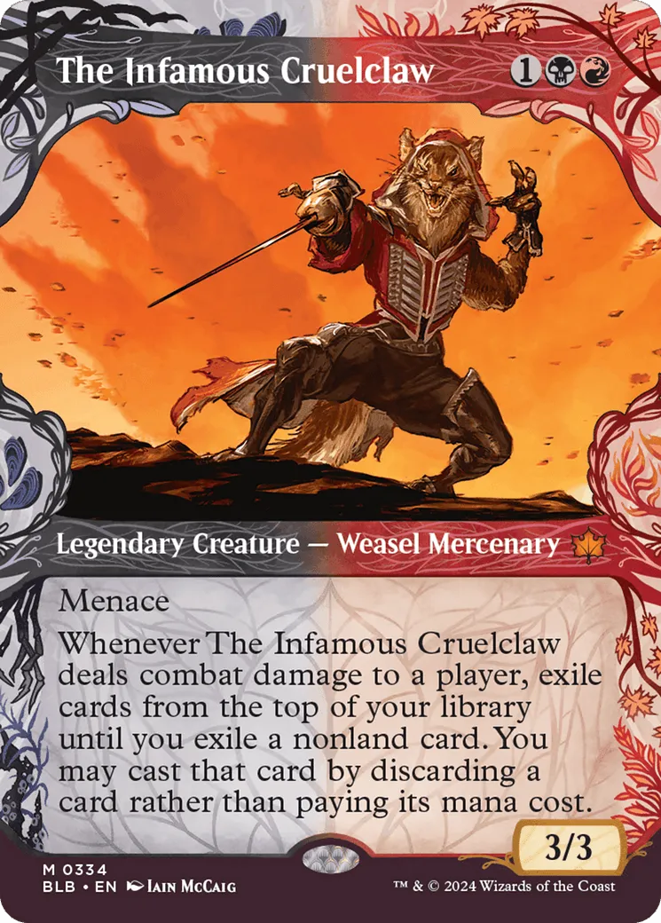 The Infamous Cruelclaw (BLB-334) - [Bloomburrow] Foil - Emmett's ToyStop