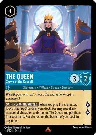 The Queen - Crown of the Council (148/204) Cold Foil - Shimmering Skies - Emmett's ToyStop