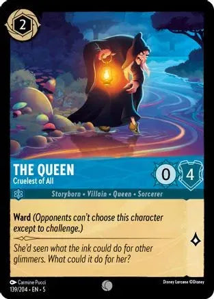 The Queen - Cruelest of All (139/204) Cold Foil - Shimmering Skies - Emmett's ToyStop