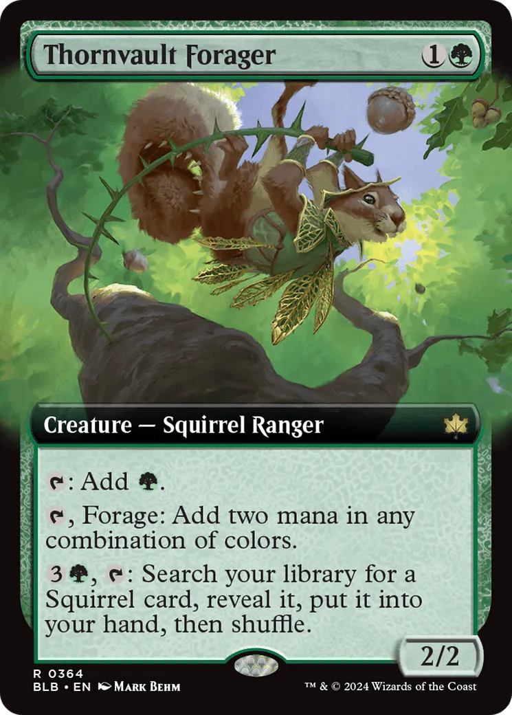 Thornvault Forager (BLB-364) - [Bloomburrow]: (Extended Art) Foil - Emmett's ToyStop