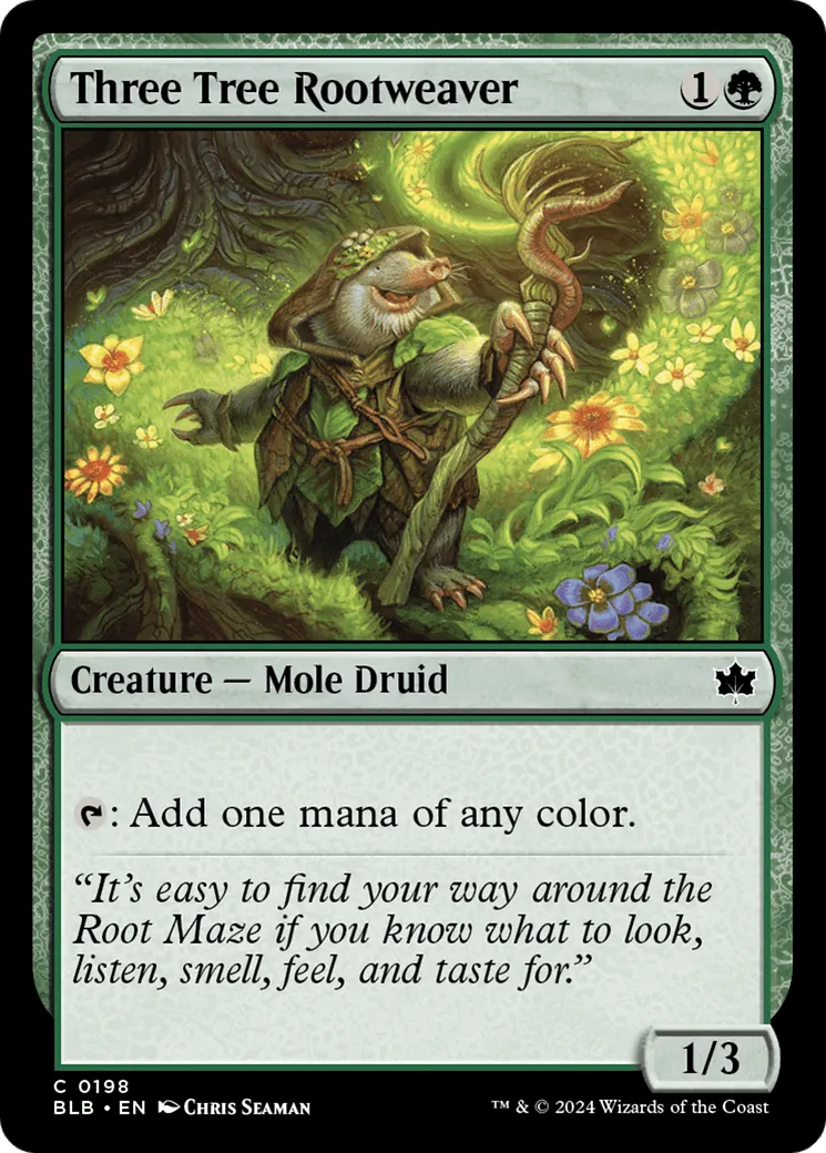 Three Tree Rootweaver (BLB-198) - [Bloomburrow] Foil - Emmett's ToyStop