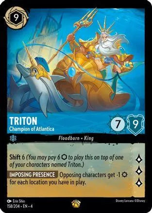 Triton - Champion of Atlantica (158/204) Cold Foil - Ursulas Return - Emmett's ToyStop